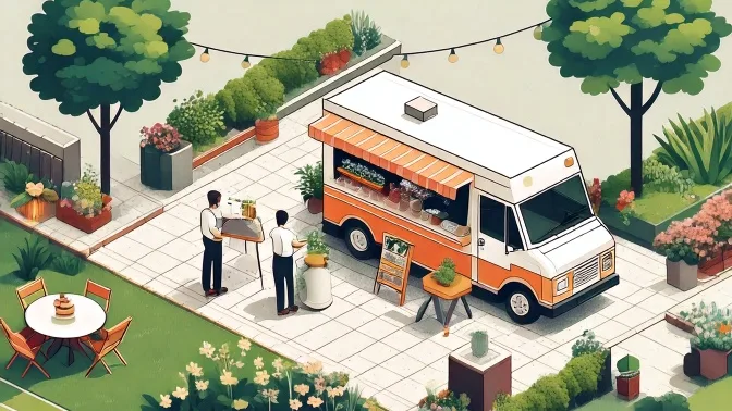 A chalkboard menu with prices on the side of a food truck